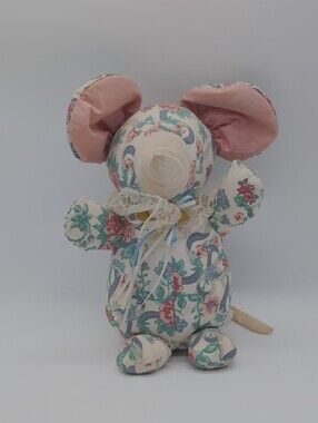 Vintage ABC Distributing Floral Chintz Fabric Mouse Plush 10"